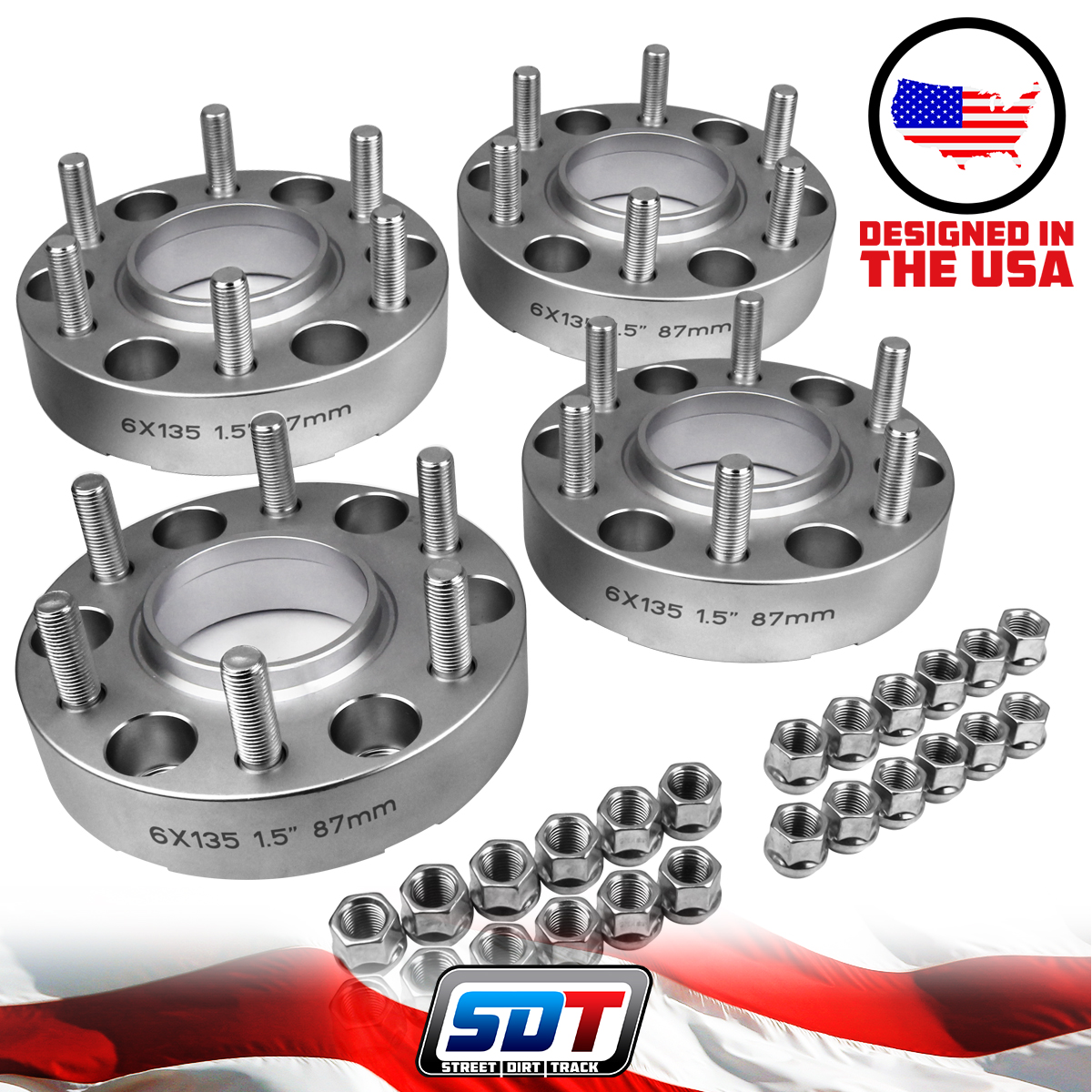 4x 1 5 6 Lug Hub Centric Wheel Spacers 03 16 Ford F150 Expedition 