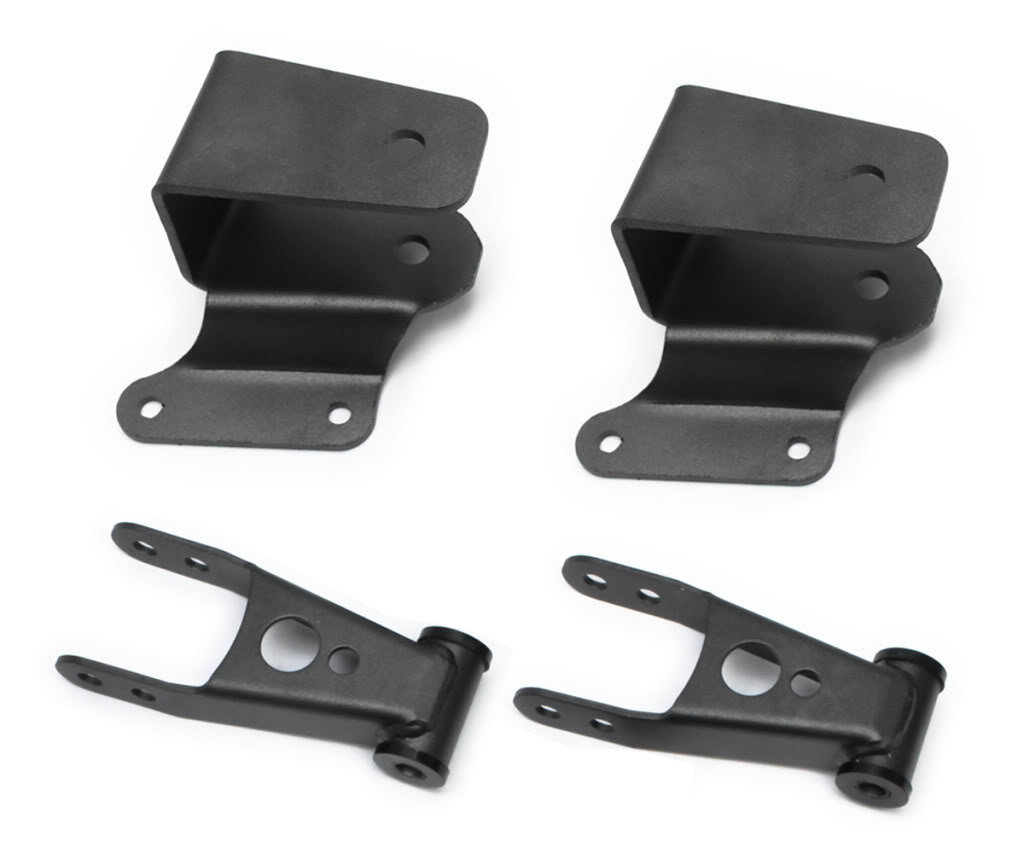 4" Drop Kit Rear Shackles & Hangers For 1996-06 Chevy Silverado 1500 & GMC Sierra - Lowering Suspension Kit