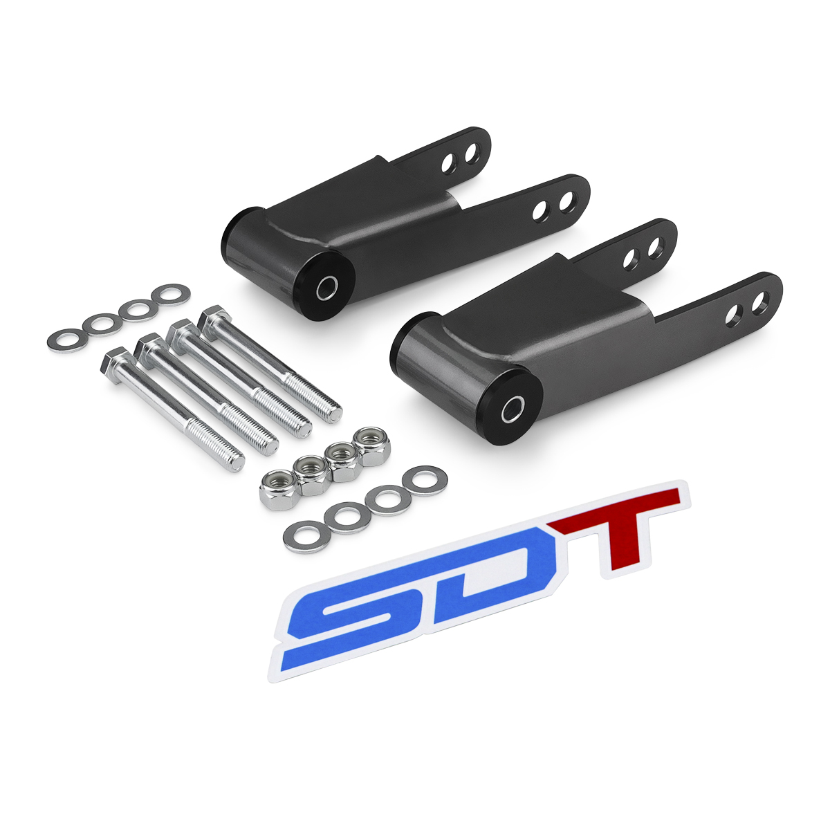 1 inch - 2 inch Rear Lowering Drop Steel Shackles Kit For 2009-2020 Ford F-150 2WD 4WD