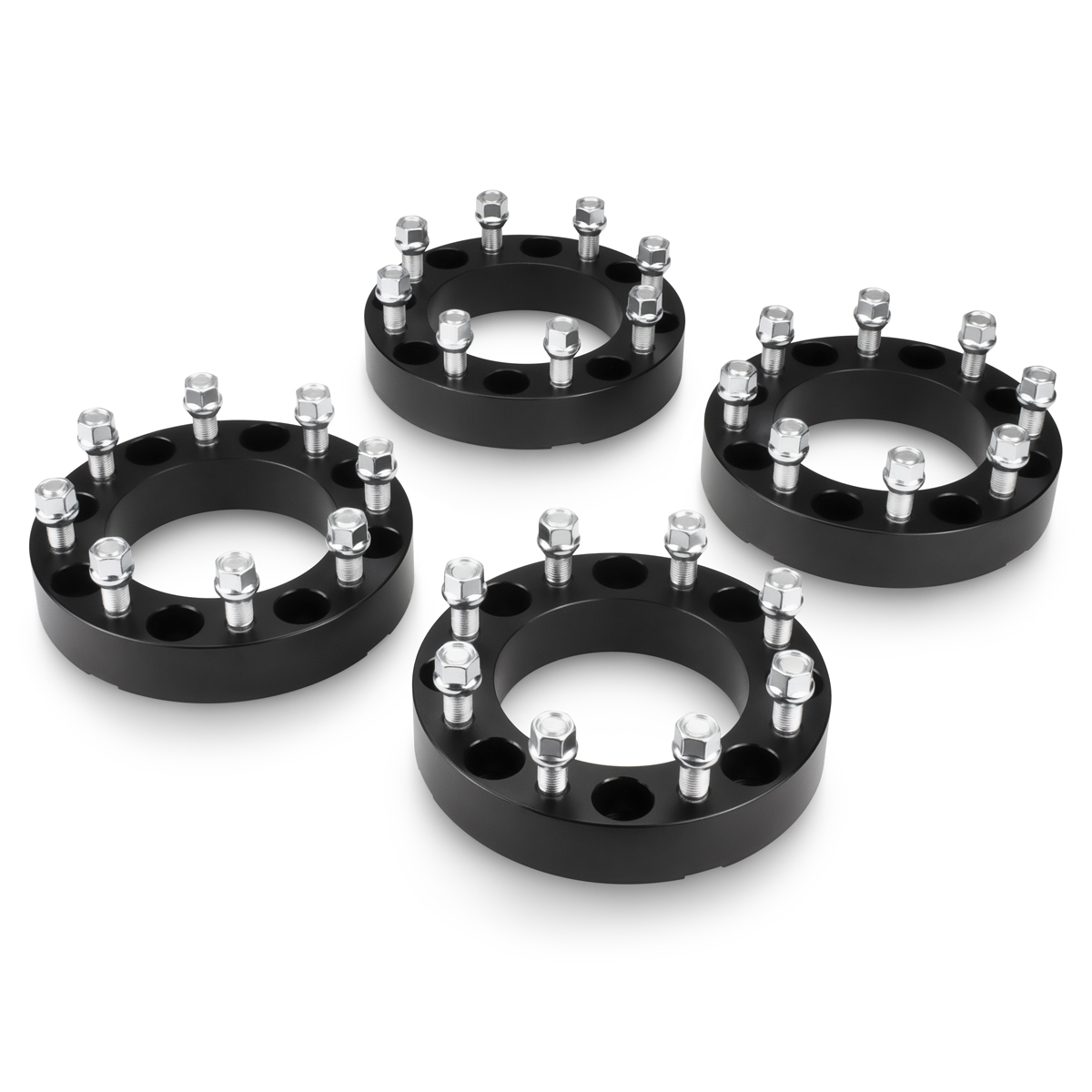 130mm Center Bore 1.5 Wheel Spacers for 2010-2014 Dodge Ram 2500 2wd//4wd Supreme Suspensions - 9//16 x 18 Stud Size 8x6.5 Bolt Pattern Black 4X