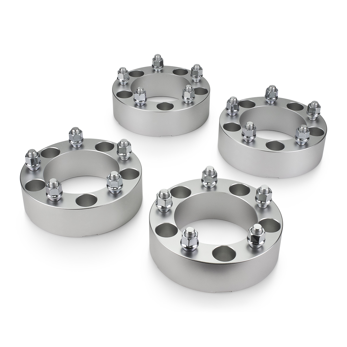 Ford 1976-1996 F-150 1966-1996 Bronco Dodge 1994-2001 Ram 1500 Wheel Spacers Adapters Silver