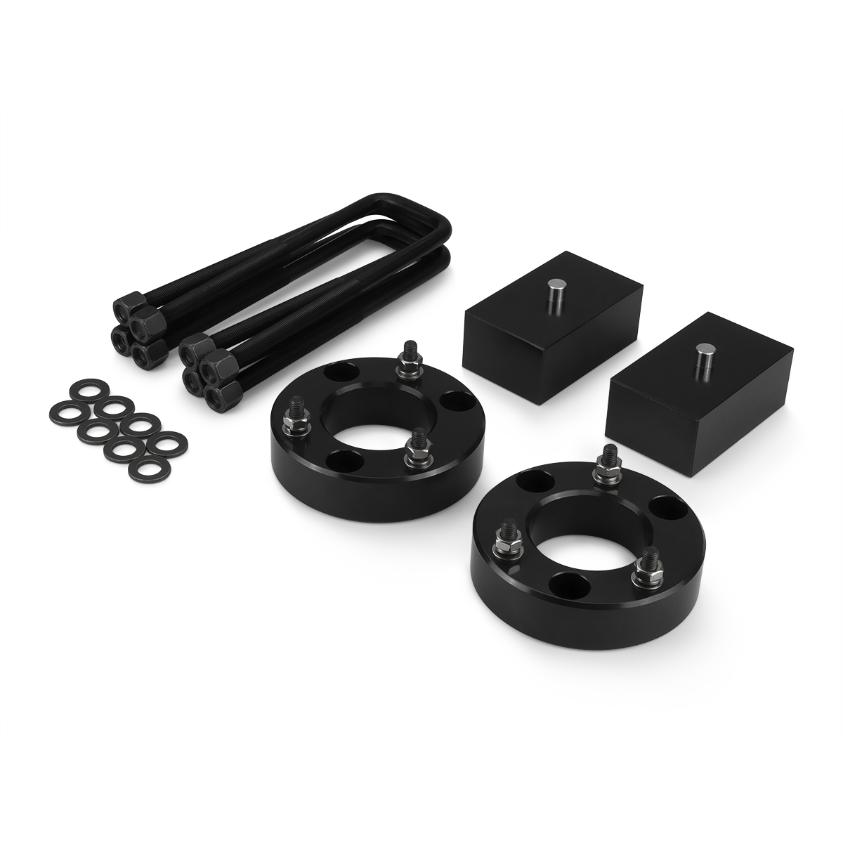 Chevy Silverado Sierra GMC GM Black 2 inch Rear Leveling Lift Kit 2007 2008 2009 2010 2011 2012 2013 2014 2015 2016 2017