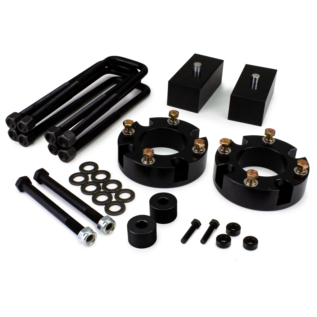 Toyota Tundra Black 3 inch Front 1.5 inch Rear Full Leveling Lift Kit Differential Drop 2007 2008 2009 2010 2011 2012 2013 2014 2015 2016 2017 2018 2019